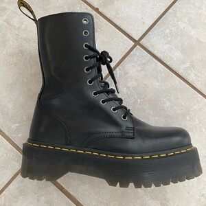 Dr. Martens Black Platform Combat Boots